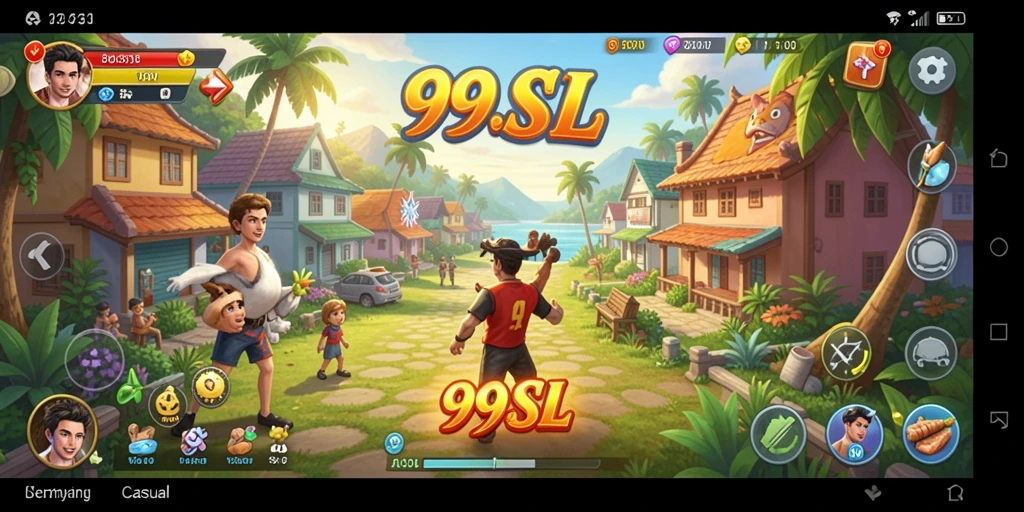 Screenshot gameplay 99SL dengan grafis menarik dan level seru.