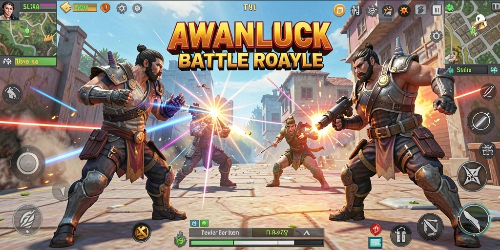 Gameplay mendebarkan di AWANLUCK saat bertarung untuk bertahan hidup.