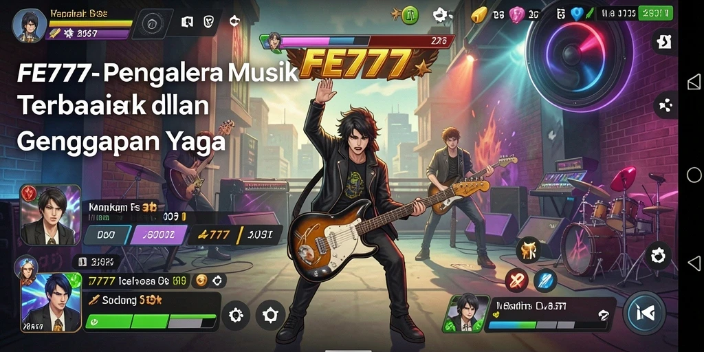 Tampilan gameplay seru dalam permainan musik FE777.