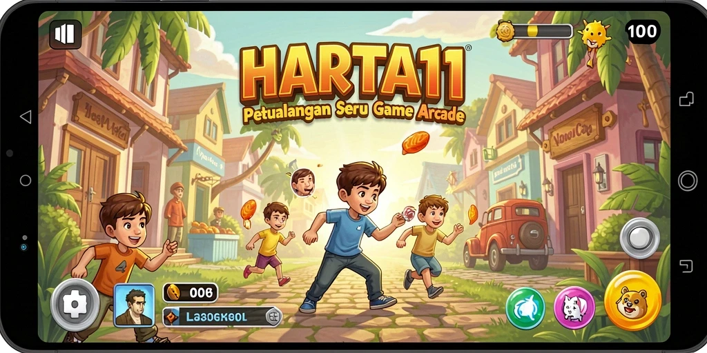 Screenshot HARTA11 menampilkan gameplay seru yang penuh warna dan tantangan.