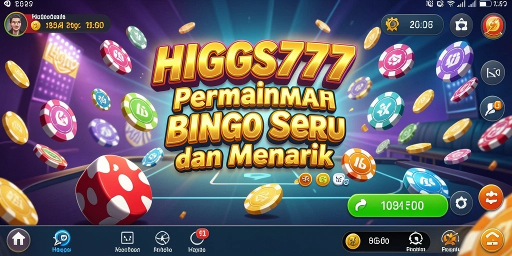 Tampilan grafis menarik saat bermain Bingo di HIGGS777.