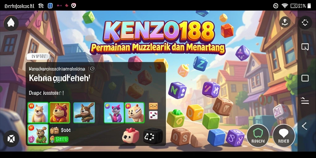 Tampilan gameplay <strong>KENZO188</strong> yang penuh warna dan menantang uji otak.