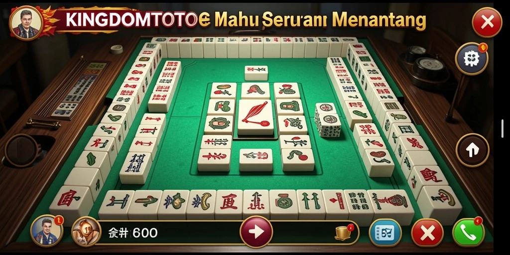 Tangkapan layar gameplay KINGDOMTOTO menampilkan serunya permainan Mahjong.