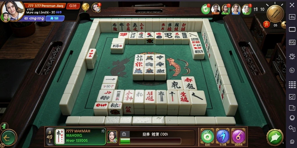 Screenshot utama L777 menunjukkan gameplay Mahjong yang seru dan interaktif.