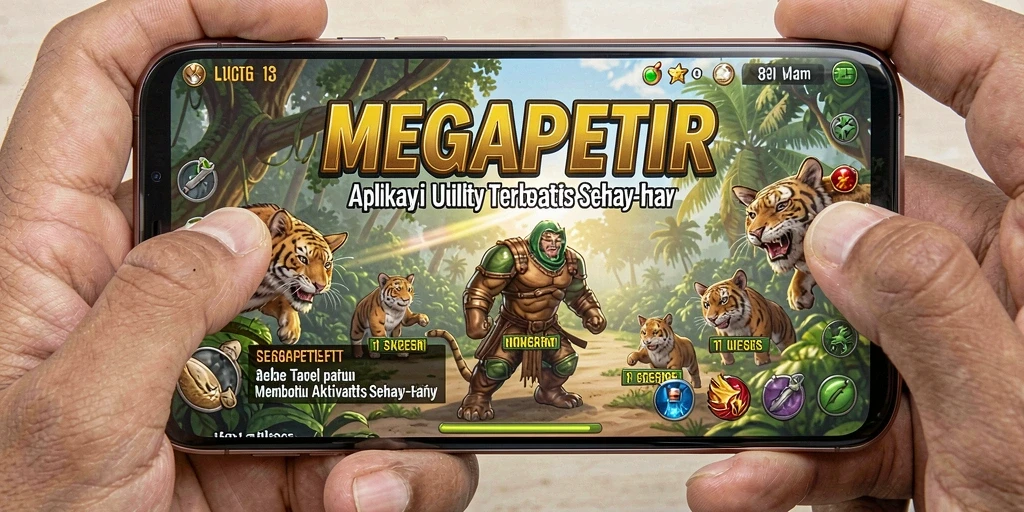 Tampilan antarmuka utama MEGAPETIR dengan fitur Utility yang canggih.
