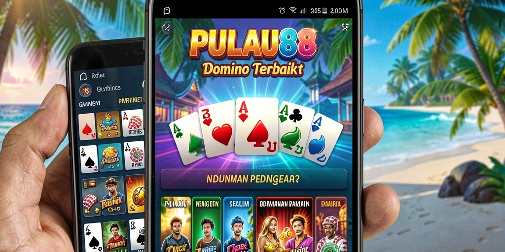 Tampilan gameplay menarik dalam PULAU88 yang menampilkan domino.