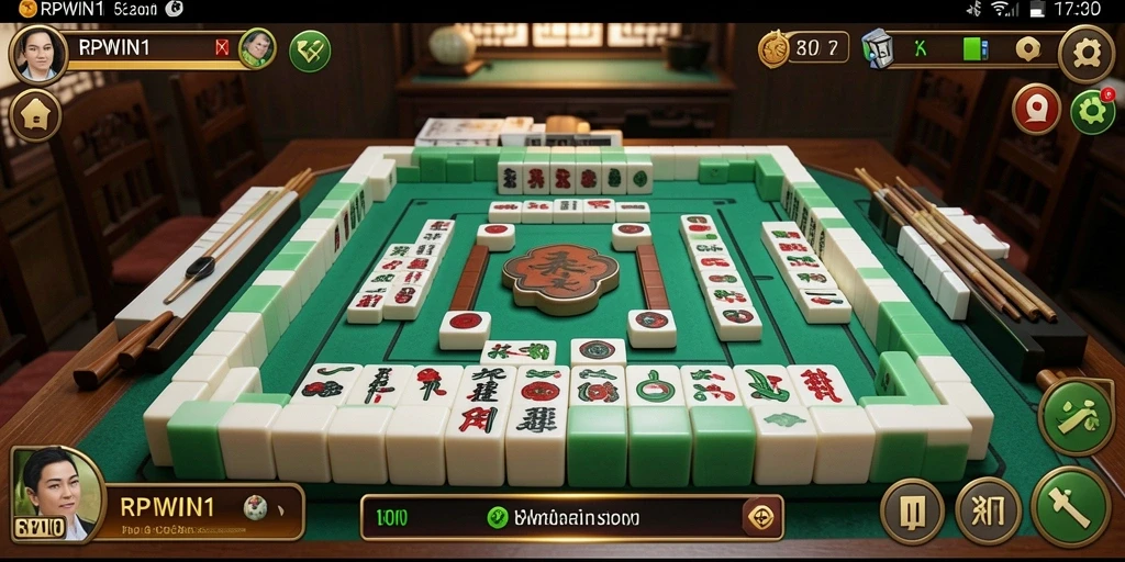 Tampilan gameplay Mahjong yang seru dan interaktif dari RPWIN1.