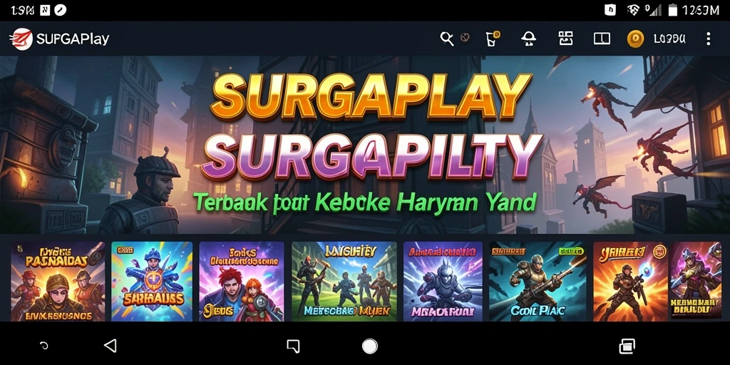 Tampilan antarmuka aplikasi SURGAPLAY yang intuitif dan menarik.
